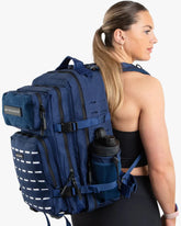 LARGE GYM BACKPACK BUILT FOR ATHLETES NAVY WHITE